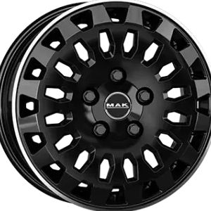 Джанти MAK 6.5J R16 6/120 ET51 74.5 Gloss Black / Polished lip