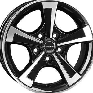 Джанти BORBET 6.0J R15 5/112 ET30 66.6 Gloss Black / Polished